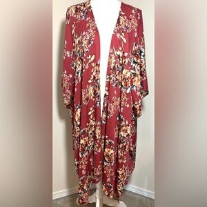 NWT Xhilaration Floral Kimono Boho Women Rayon Size XS/Small up to Large